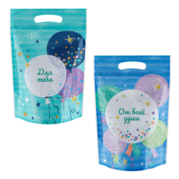 Набор пакетов полиэтиленовых 15*22см, зип-лок "Для тебя" (уп*36шт) MS_66869 MESHU