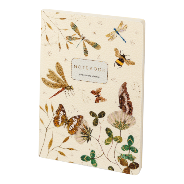 Тетрадь 60л А5 линейка/сшивка "Ирисы" иск.кожа, рисунок 7-60-1315/16 Bruno Visconti