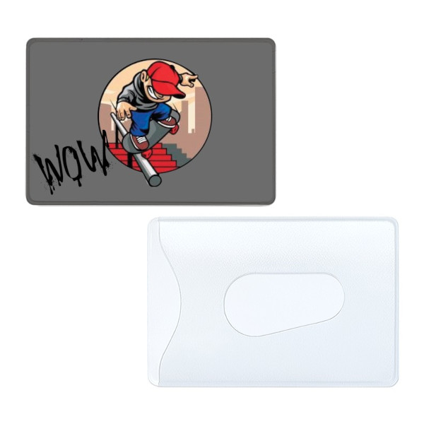 Обложка для проездного билета и карт, ПВХ, рисунок, 64*96мм "Скейт" 2988.Р5 ДПС