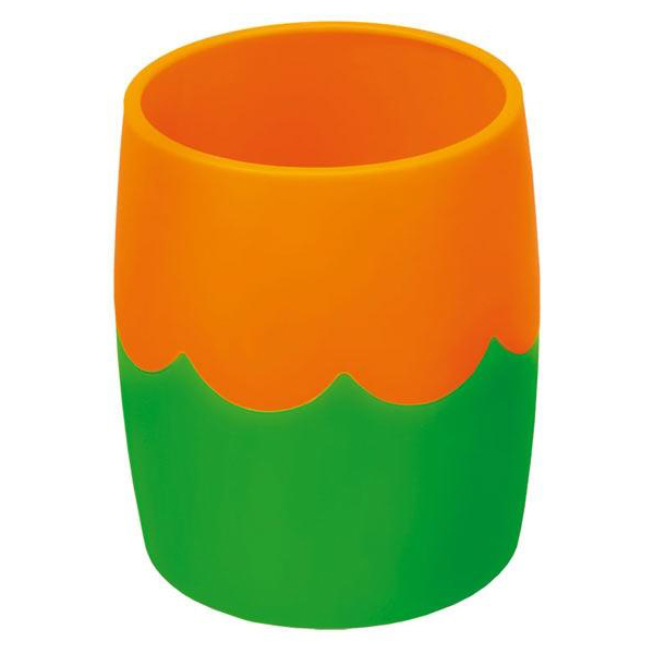 Подставка-стакан для пиш. прин. Двухцветный зелено-оранжевый СН503 Стамм