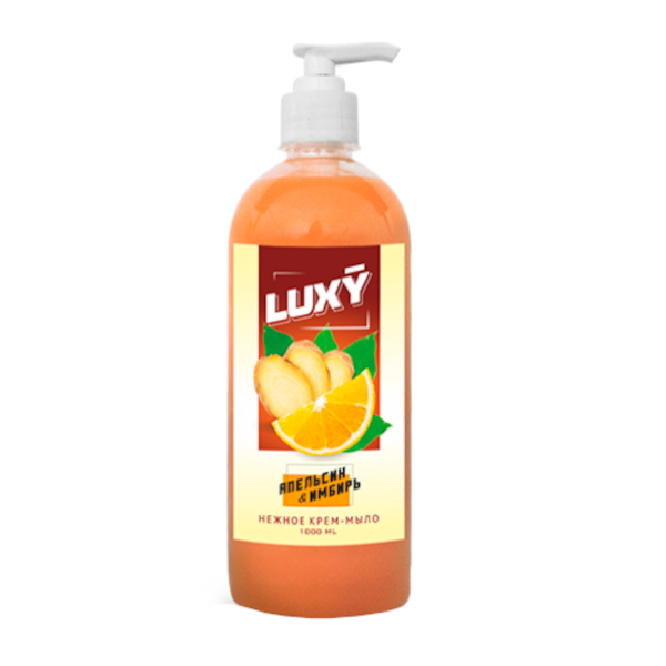 Мыло Luxy жидкое, дозатор, апельсин и имбирь 1л 113766