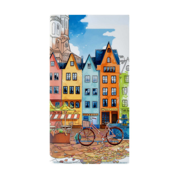 Папка для документов 11*20,5см "ГОРОД" 1 отд., 1 карман, 1уголок 53258 Феникс+ 