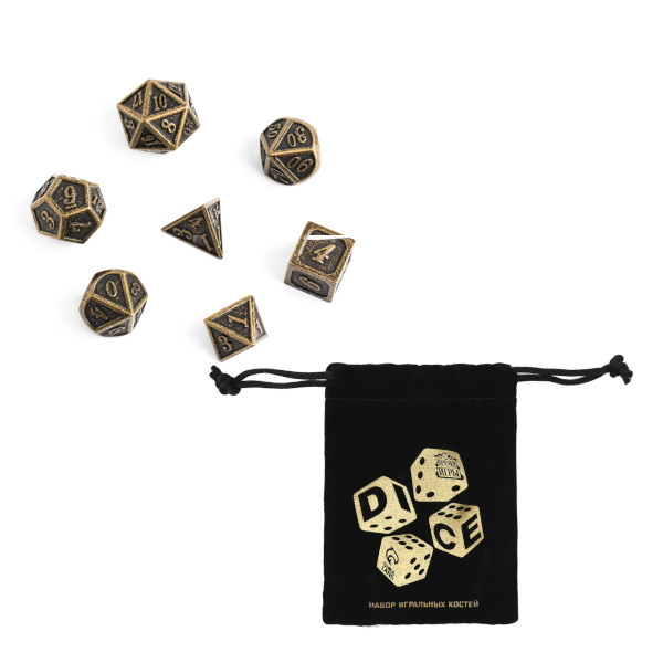 Игра настольная "Набор кубиков для D&D. Яшма", 7 кубиков 6935238 Время игры
