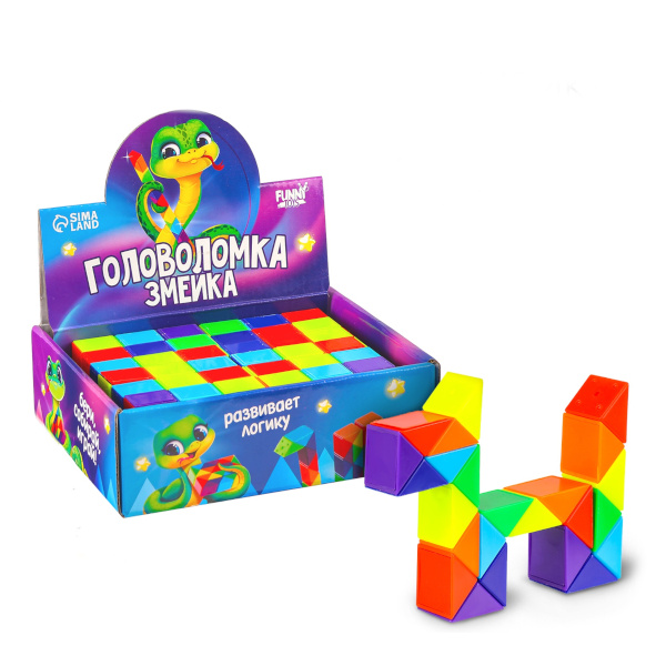 Головоломка змейка, цветная 10454602 Funny toys