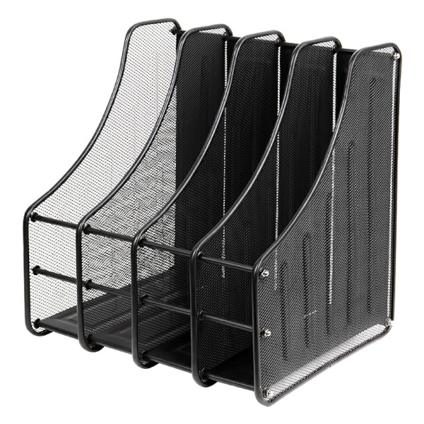 Лоток вертикальный сборный 4 отд. металл, черный DV-15060BK Darvish