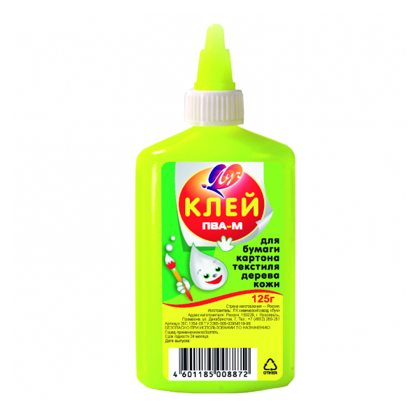 Клей ПВА 125г с аппликатором 20С 1354-08 Луч