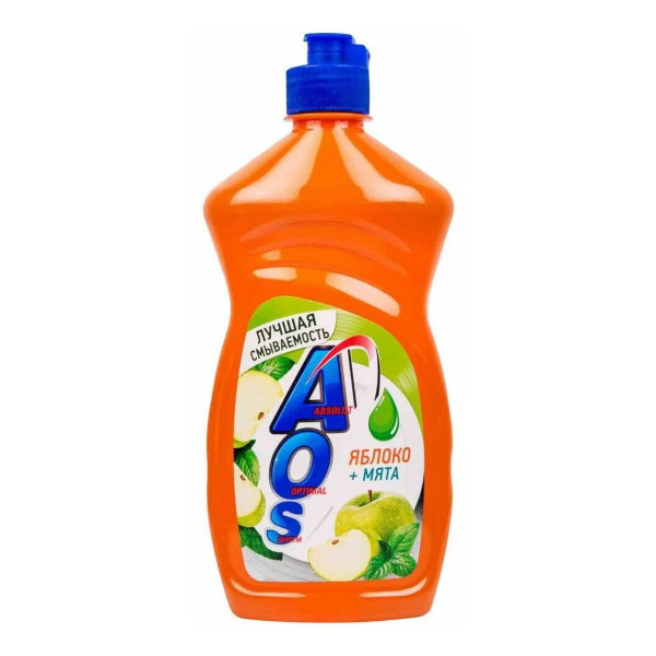 Жидкость для посуды AOS "Яблоко и мята" 450мл КЗН1204