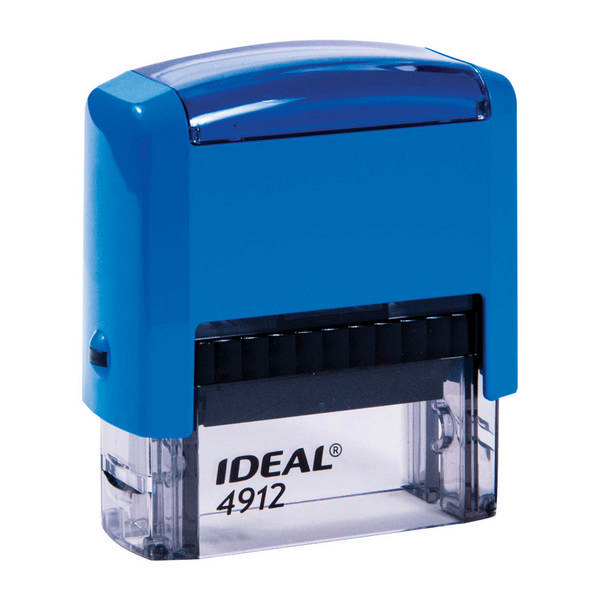 Штамп 4-стр. самонаборный 47 * 18мм IDEAL 4912 синий 1 касса букв 6005