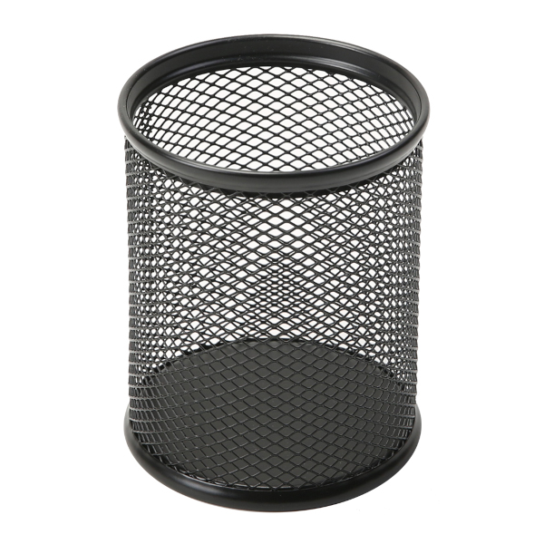 Подставка-стакан для пиш. прин. "Orange peel" 8*10см, кругл., металл, черный HY6802C BK Shepherd