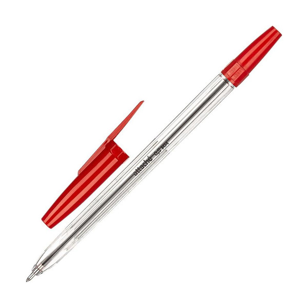 Ручка шар. 0,7мм, красный, прозрач. корп. "Economy. Elementary" 737054 Attache