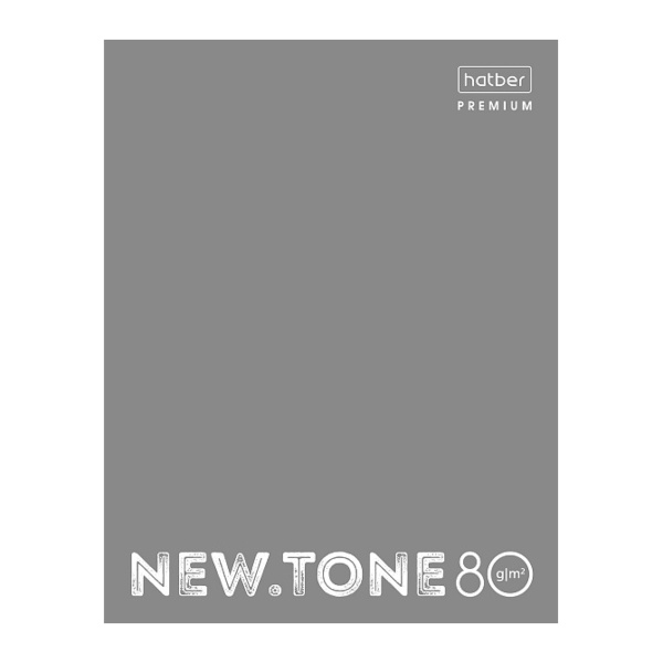 Тетрадь 80л А5 клетка на кольцах "NEWtone Neon" тв. обл., серый 80ТК5A1_05054 Hatber