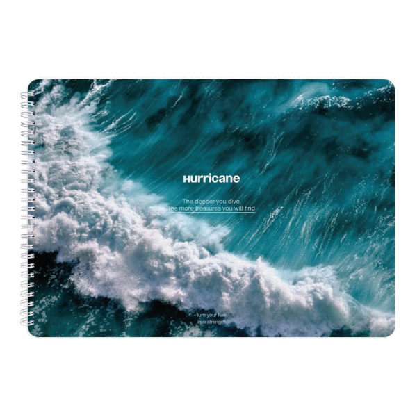 Альбом для рис 40л А4 "Ocean. Ураган" 120г/м2, гребень N5622 Be Smart