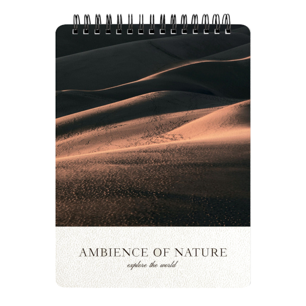 Блокнот А5- 50л "Ambience. Бархан" клетка, гребень, мягк.обл., картон, рисунок N5426 Be Smart