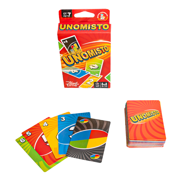 Игра карточная "Актив time. UnoMisto" 124карты, карт.уп. 05192 Десятое королевство