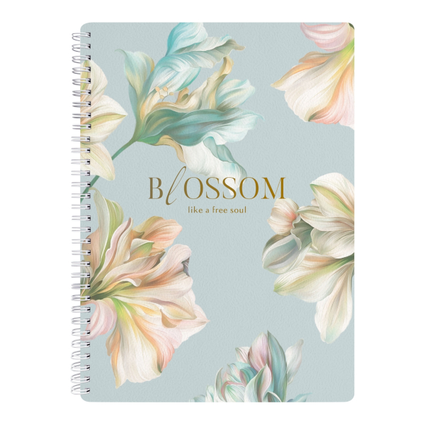 Тетрадь 96л А4- клетка/гребень "Blossom. Лилии" картон, рисунок N6385 Be Smart