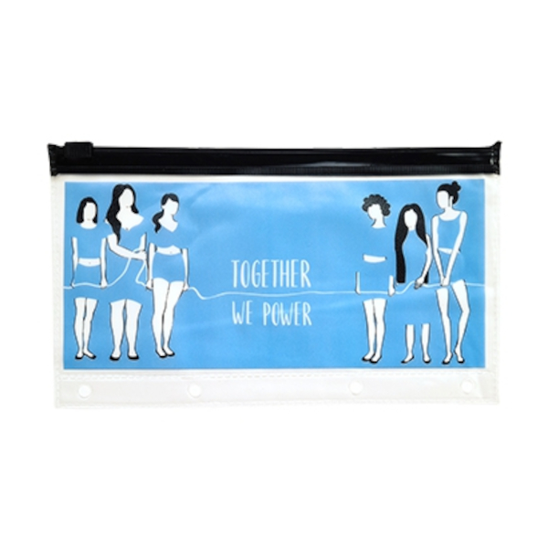 Пенал-косметичка 1 отд., 20*10,5см "Girls. Голубой" без напол., ПВХ, ZIP, отв. для колец N2388 Be Smart