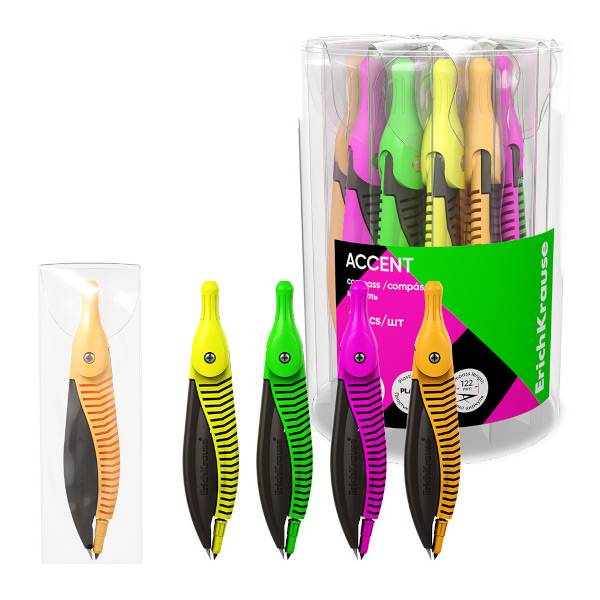 Циркуль Maped "Stop System" 140мм, металл, блистер, синий, +1грифель 019600