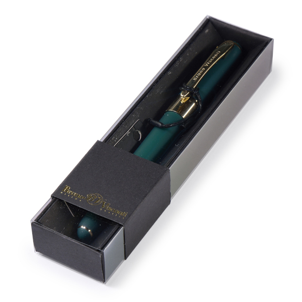 Ручка шар Bruno Visconti "Monaco" синяя, зеленый корпус, футляр 0,5мм 20-0125/035