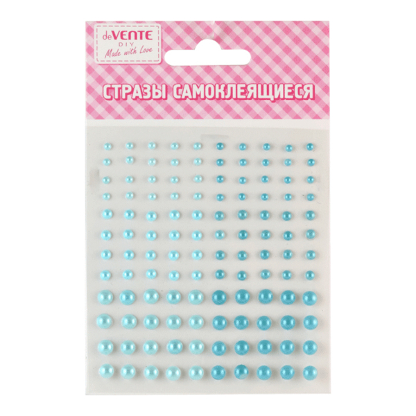 Стразы для декора самокл. "Жемчуг" 9,5*10,5см, голубой ассорти 8004060 deVENTE