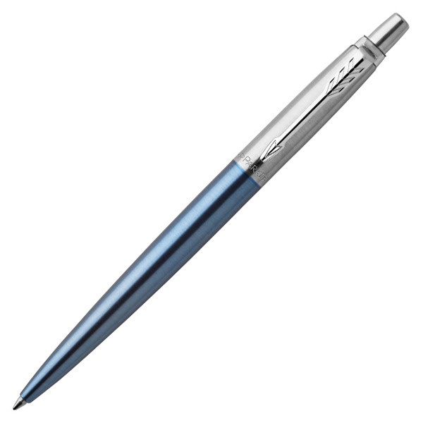 Ручка шар PARKER "Jotter Core Waterloo Blue CT" синяя, голуб. стал. корп., хром. отд., 1мм 1953191