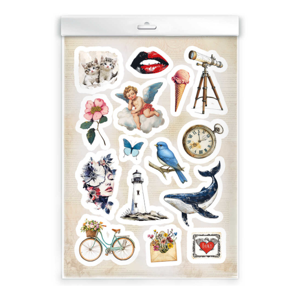 Наклейки бумажные "Винтаж 2" 14,8*21см 72042 Феникс+