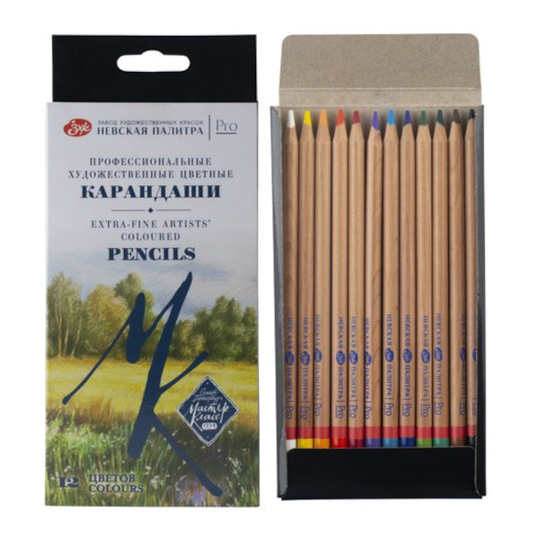 Карандаши 12цв, дерево, круглые "Мастер класс" карт.уп. 152412045 Невская палитра