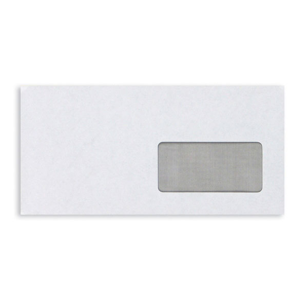 Конверт Е65 110*220мм правое окно  90х45, с запечаткой, 80-90гр/м2, BusinessPost Packpost