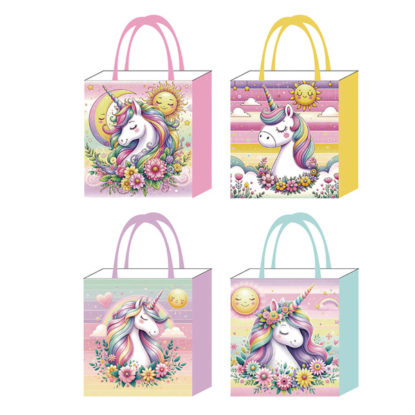 Пакет неткан.мат-л 23*25*12см "Единороги" ассорти M-8220 MAZARI ТМ