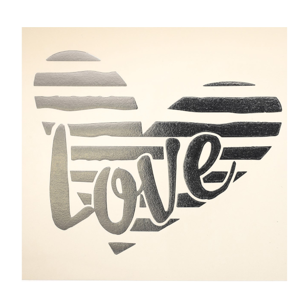 Наклейка‒переводка с фольгированием "Любовь", 10*10 см, Арт Узор 3626331
