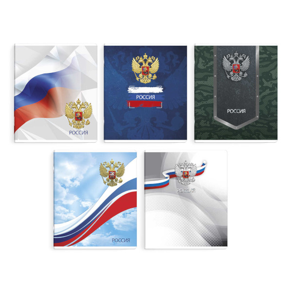 Тетрадь 48л А5+ клетка "Символика" картон, ассорти 66709 Феникс+