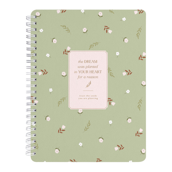 Тетрадь 96л А5 клетка/гребень "April. Зеленый" картон, рисунок N4195 Be Smart