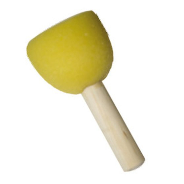 Кисть-губка поролон круглая 50мм, деревянная ручка 237911/50 Decola