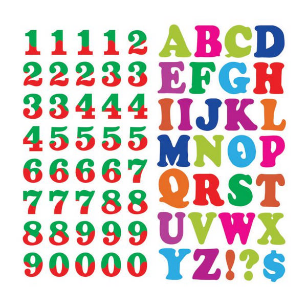 Наклейки FANCY "Буквы, Цифры" 6,5*12,5см FD060016 Action