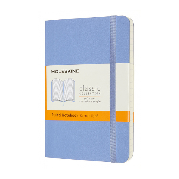 Блокнот А6- 96л "Classic Soft Pocket" линейка, сшивка, интегр.обл., иск.кожа, лаванда QP611B42