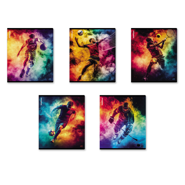 Тетрадь 48л А5+ клетка "Champs" картон, ассорти 64870 Erich Krause