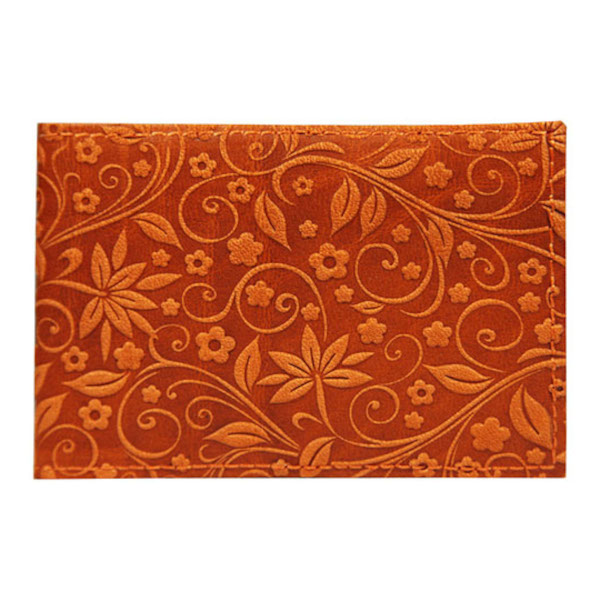 Визитница горизонтальная на 18 карт "Флаверс" натур. кожа, оранжевый 8,2-055-234-0 Imige