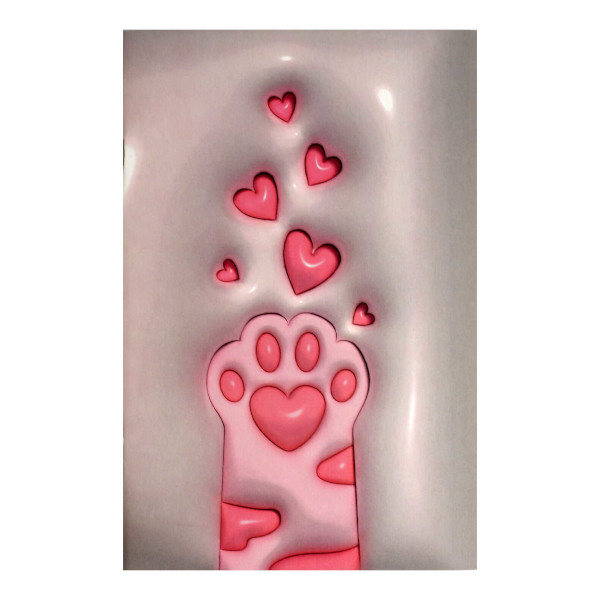 Тетрадь 32л А5+ клетка "3D. Лапки" картон, рисунок 70426 Феникс+