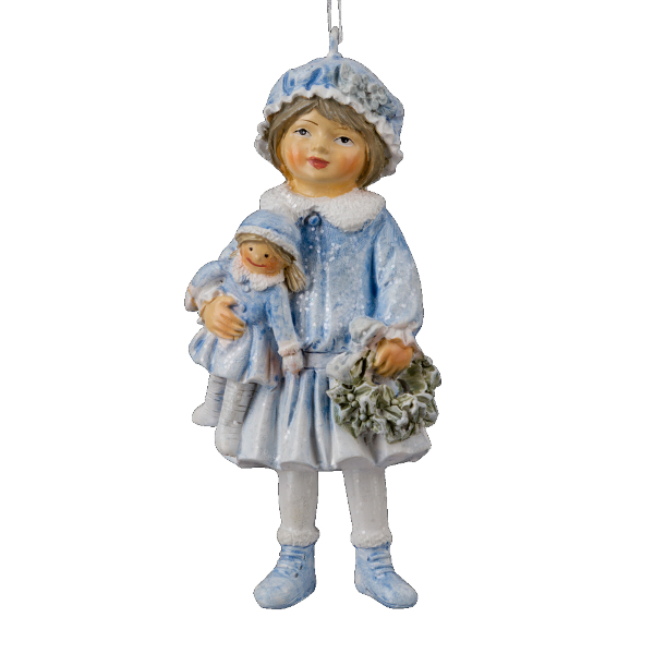 Украшение подвесное Erich Krause Decor "Девочка с куклой лапландия" 10см, полирезина 64546