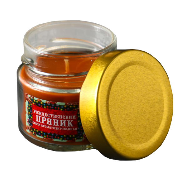 Свеча "Рождественский пряник" 100мл, стекл. банка 10926627 Русская свечная мануфактура
