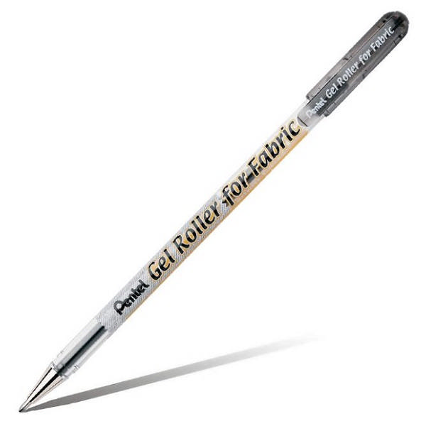 Ручка гелевая Pentel "Gel Roller for Fabric" по ткани BN15-A черная, 1мм