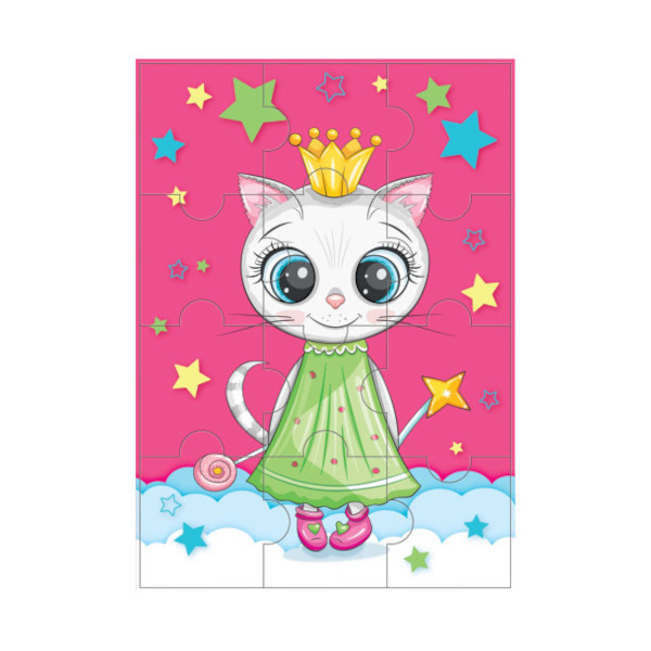 Пазлы магнитные 12 элем. дет. "Кошечка" 297*210мм 6490 Квадра