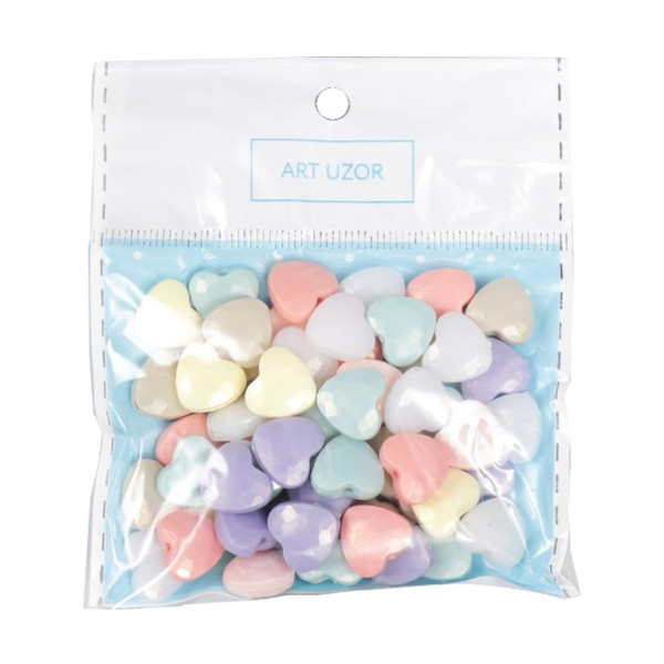 Набор бусин для творчества "Сердце грани. Пастель" 20гр 7877179 Арт Узор