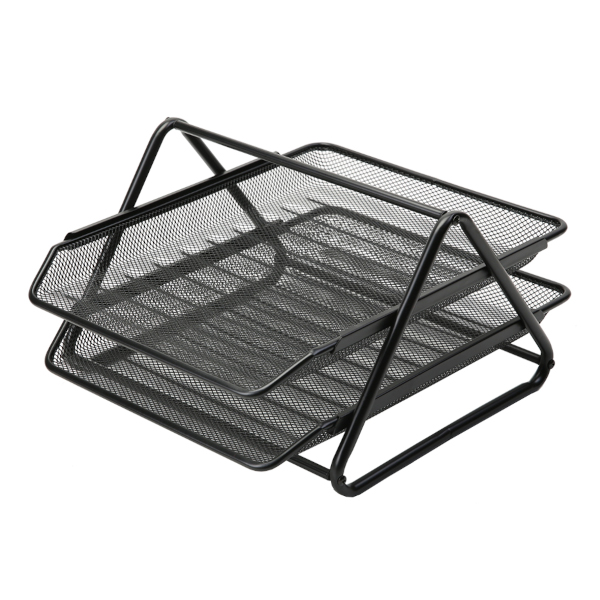 Лоток горизонтальный сборный 2 секции "Orange peel" металл, черный HY62002 BK Shepherd