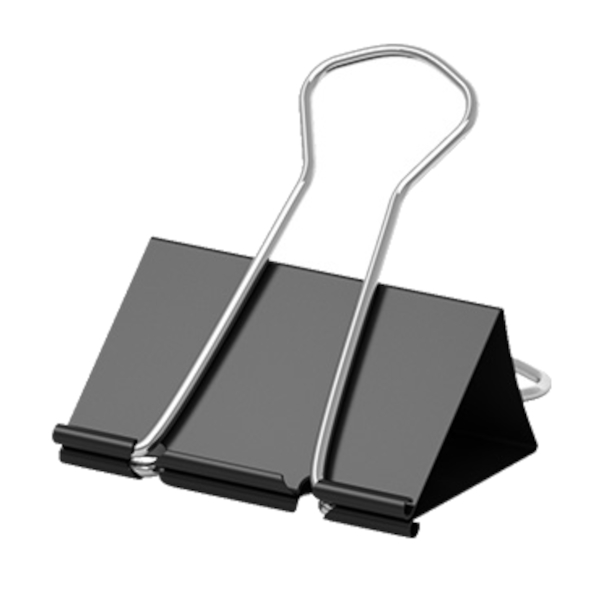 Зажим 25мм черный ЕК25087 (1шт) Erich Krause