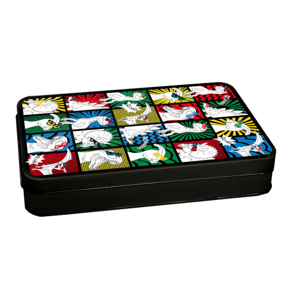 Пенал-футляр метал. 1 отд., 23,5*17,5*2см "Дино-комикс" без напол. 63134 Феникс+