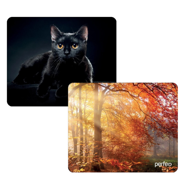 Коврик для мыши Perfeo ткань/резина, 220*180*2мм, ассорти 0665