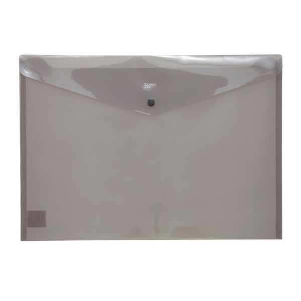 Папка-конверт на кнопке А3, 1отд., 180мкм, серая "Blaze" А1852 GR Comix