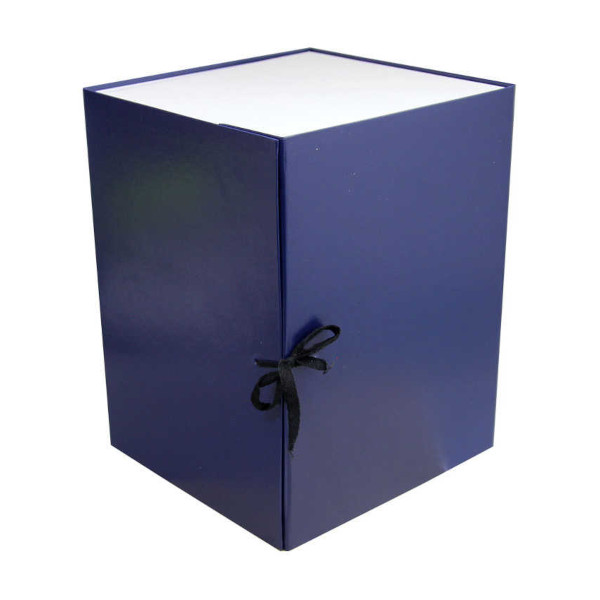 Короб архивный разборный А4, 25см, бумвинил, завязки, синий КСБ4250-203 Imige