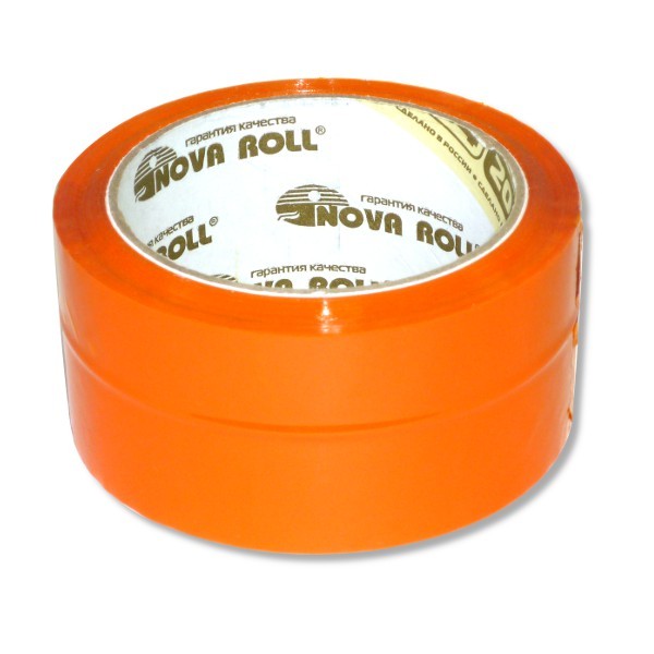 Клейкая лента (скотч) 48мм*66м, 45мкм, оранжевая 0120-4370/0120-437Х Нова Ролл