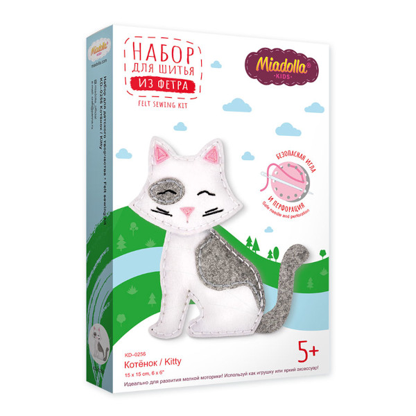 Набор для изготовления игрушки Miadolla "Котенок" 15*15см KD-0256